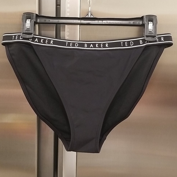 💕TED BAKER LONDON💕 Reetta Logo Bikini Bottoms Black TB4 US 10 NWT - Picture 8 of 16